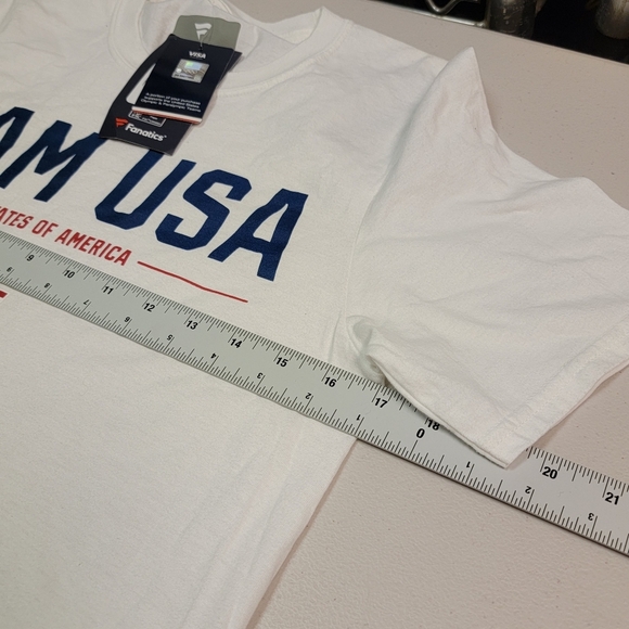 Fanatics White Short Sleeve Team USA Tee Size S - Picture 5 of 5